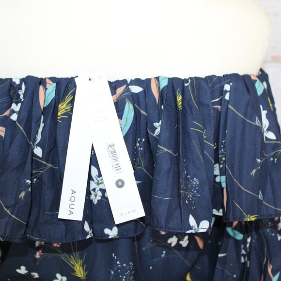 Aqua Bloomingdale’s Exclusive Pleated Tiered Floral Maxi Dress - Picture 11 of 15